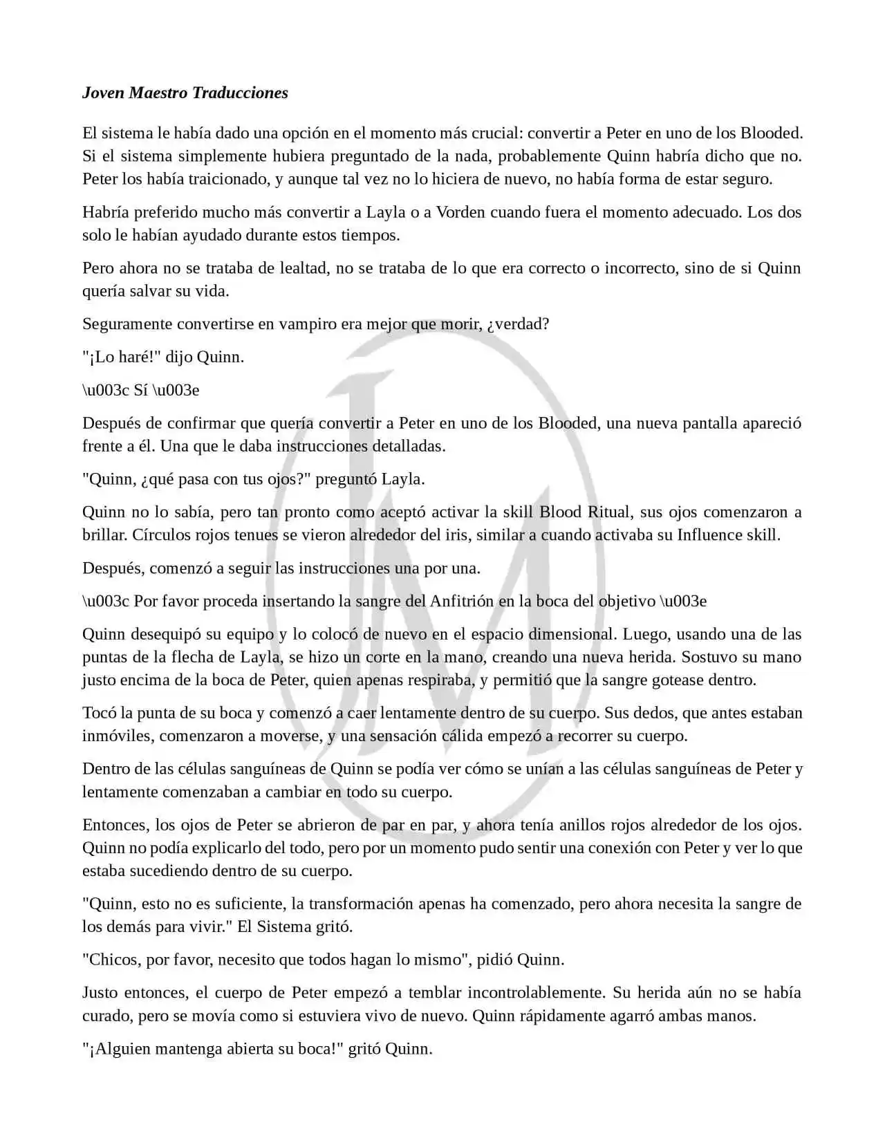 Read My Vampire System (Novela) ES Manga Online