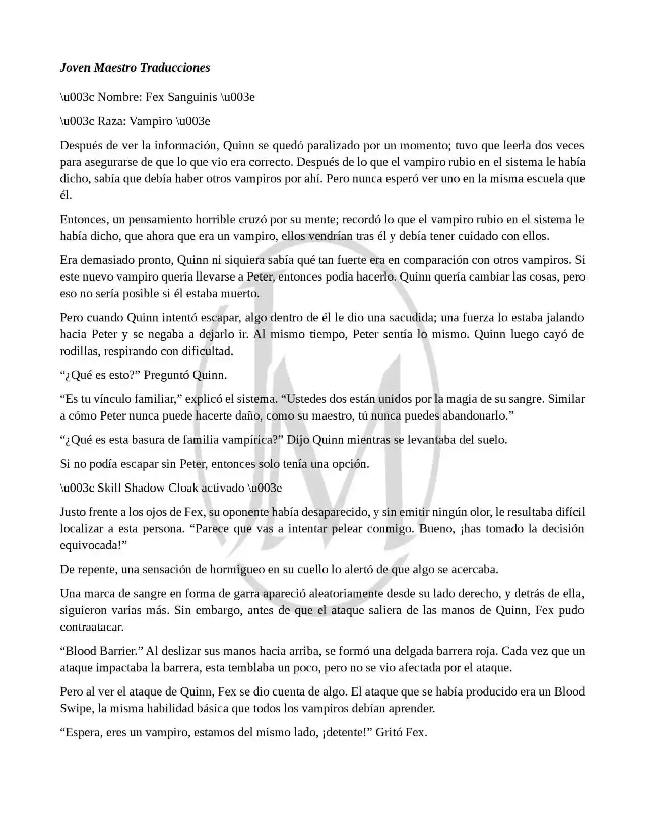 Read My Vampire System (Novela) ES Manga Online