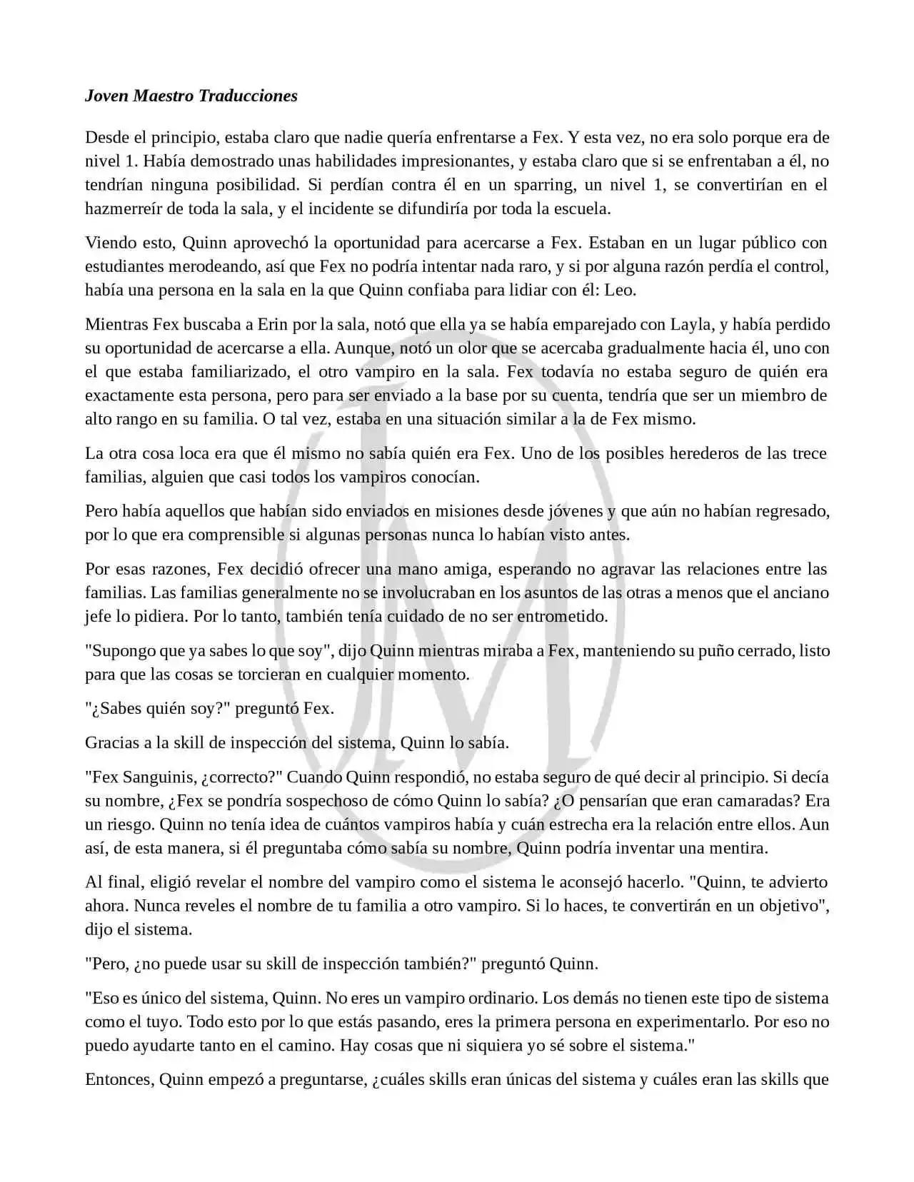 Read My Vampire System (Novela) ES Manga Online