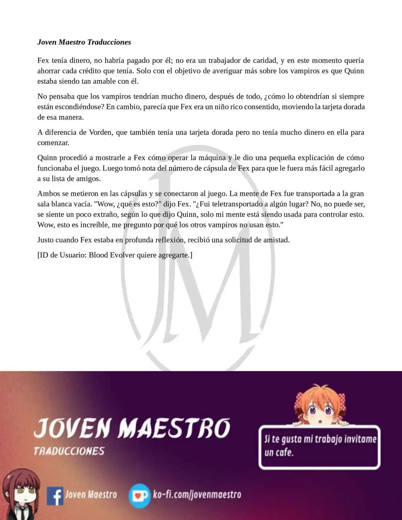 Read My Vampire System (Novela) ES Manga Online