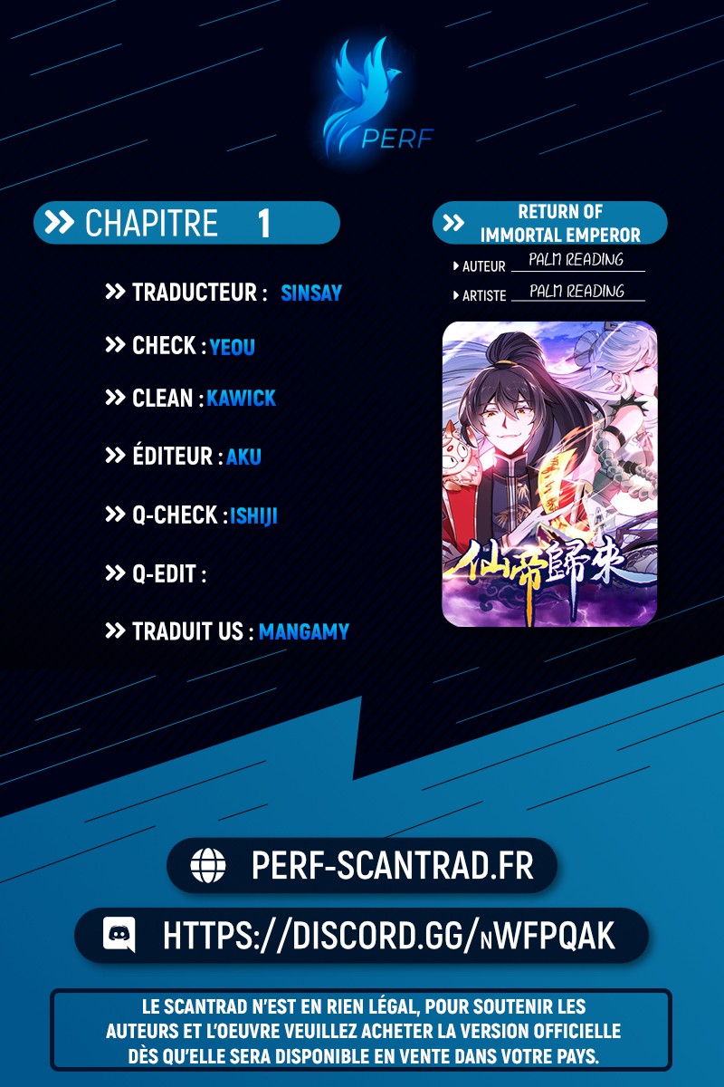 Read Return Of Immortal Emperor FR Manga Online