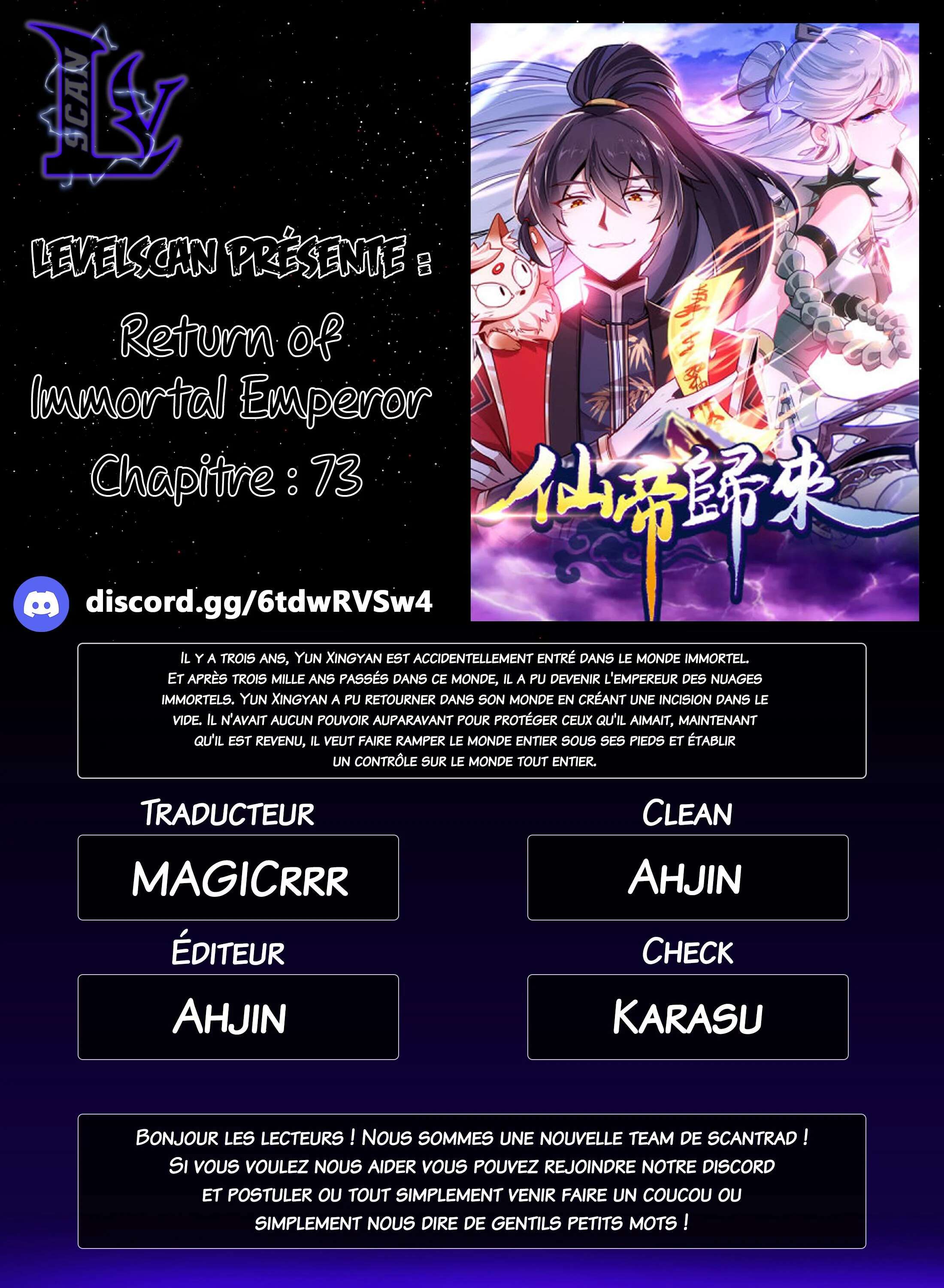 Read Return Of Immortal Emperor FR Manga Online