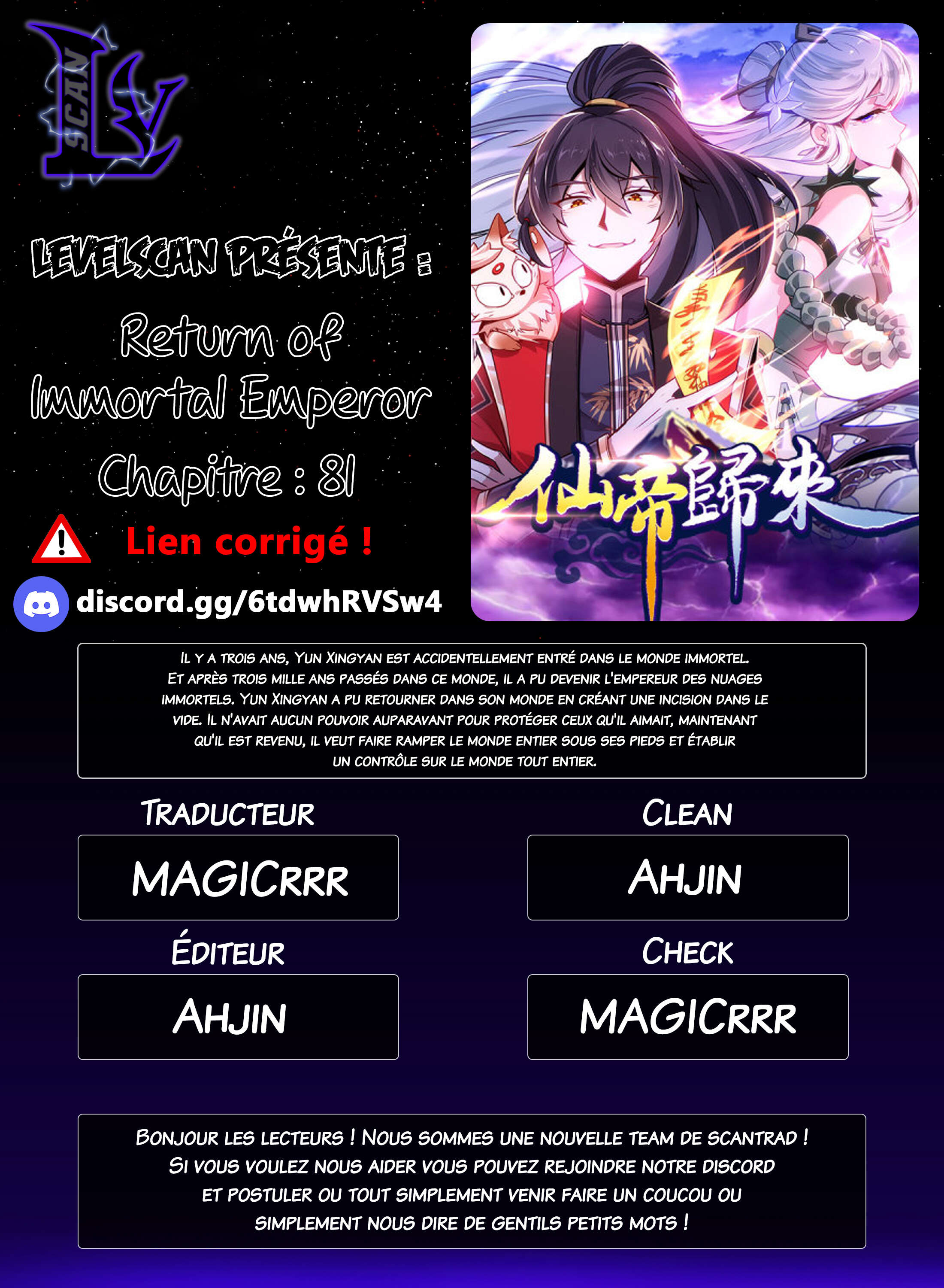 Read Return Of Immortal Emperor FR Manga Online